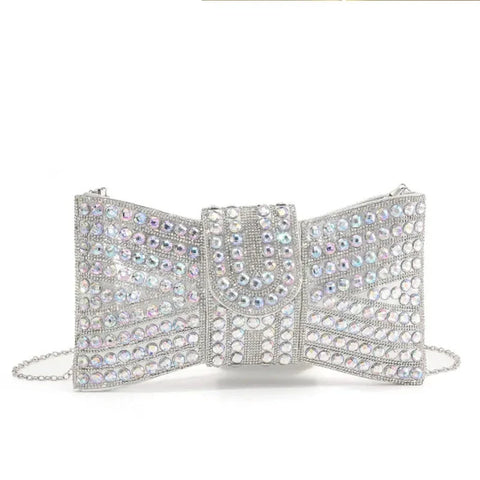 Fatima Crystal Bow Evening Clutch