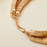 Carmo Multi Thread Pearl Golden Bib Necklace