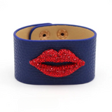 Rhinstone Kiss Red Lip Bracelets