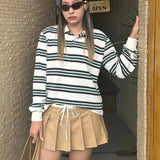 Bessie Casual Striped Polo T-shirts