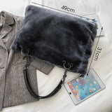 Tara Soft Faux Fur Tote Bag