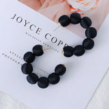 Juliana Silk Pom Pom Hoop Earrings