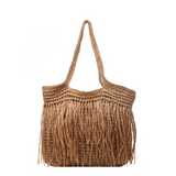 Andreia Long Tassel Straw Bag