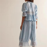 Sefina Vintage Lace Baby Dolll Blouse and Bloomer Pants Sets