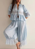 Sefina Vintage Lace Baby Dolll Blouse and Bloomer Pants Sets
