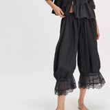 Sefina Vintage Lace Boomer Ruffle Pants
