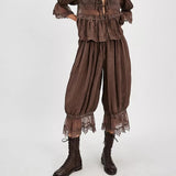 Sefina Vintage Lace Boomer Ruffle Pants
