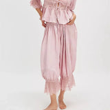 Sefina Vintage Lace Boomer Ruffle Pants