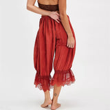 Sefina Vintage Lace Boomer Ruffle Pants