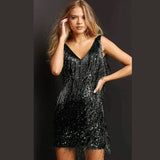 Selia Tassel Sequin Mini Dress