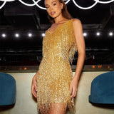 Selia Tassel Sequin Mini Dress