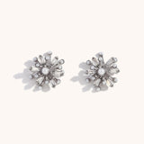 Seria Pearl Cubic Zirconia Fireworks Stud Earrings