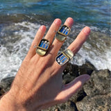 Fun Enamel Canned Sardine Ring Necklace