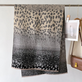 Luxe Ombre Leopard Print Woolen Scarves