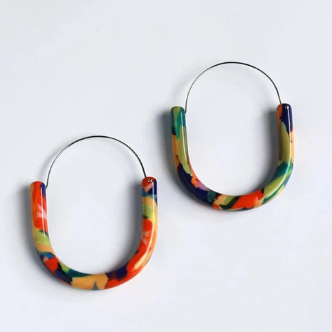 Ona Multi Colors Hoop Earrings