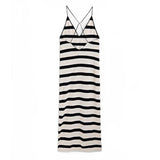 Maya Striped Terry Halter Dress