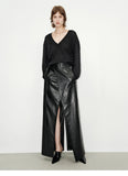 Dasia Faux Leather Maxi Skirt