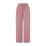 Harper Pin Check Casual Drawstring Pants