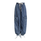 Caelan Denim Cargo Jogger Pants