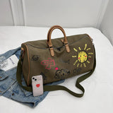 Pillo Canvas Graphic Print Duffle Bag