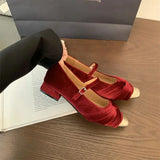 Tierry Cap Toe Ruched Velvet Ballet Pumps
