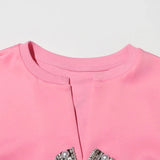 Lana Crystal Bow Embellished Crop Top