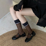 Kei Two Tone Knee High Fashion Socks