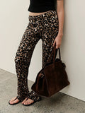 Carly Leopard Ribbed Leggings Pants