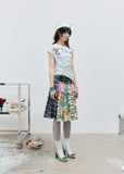 Luzia Graffiti Plaid Wrap Skirt