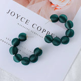 Juliana Silk Pom Pom Hoop Earrings