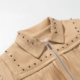 Agueda Tassel Faux Suede Western Jacket