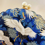 Maji Embroidered Crane Evening Clutch