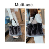 Tara Soft Faux Fur Tote Bag