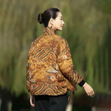 Lian Kimono Print Quilted Tangsuit Coat