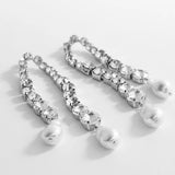 Nichola Jumbo Rhinestone Fringe Earrings