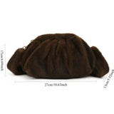 Bianca Faux Mink Ruched Pouch Bag