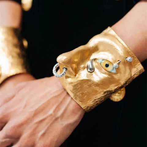 Muro Face Figure Cuff Bracelet