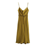 Fara Satin Strap Slip Dress