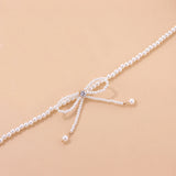 Chic Pearl Bow Knot Choker Necklace