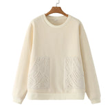 Caren Crochet Pocket Sweatshirts