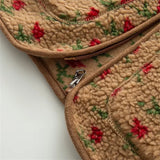 Elowen Vintage Floral Sherpa Fleece Jacket