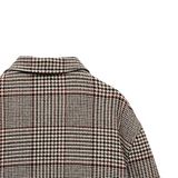 Glen Check Plaid Bomber Jacket