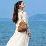 Nitah Wooden Bead Woven Bag