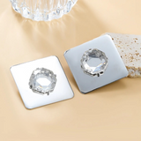 Izara CZ Color Gemstone Square Metal Drop Earrings