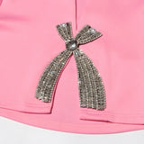 Lana Crystal Bow Embellished Crop Top