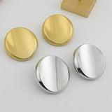 Gina Jumbo Geometric Disk Stud Earrings