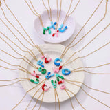 Colorful Resin Initial Letter Necklaces