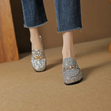 Misty Glitter Metallic Clog Mules