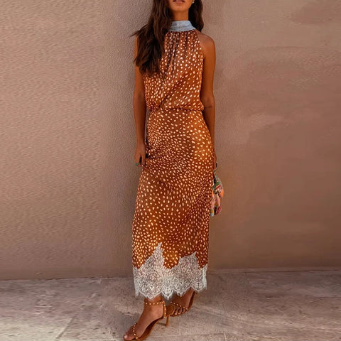 Seraphina Polka Lace Two-Piece Maxi Set