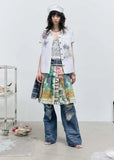 Luzia Graffiti Plaid Wrap Skirt